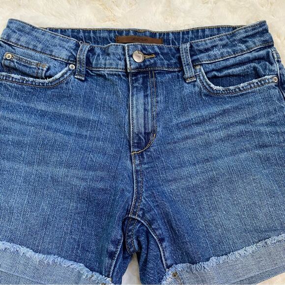 Joe’s Jeans Womens Mid Rise Midi Cuffed Hem Jean Shorts Size 28 Dark Wash Denim - Picture 2 of 10